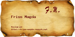 Friss Magda névjegykártya